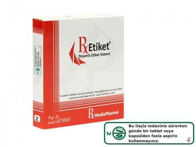 RxMediaPharma® RxEtiket® No. 2 1000 Etiketli Tek Kutu