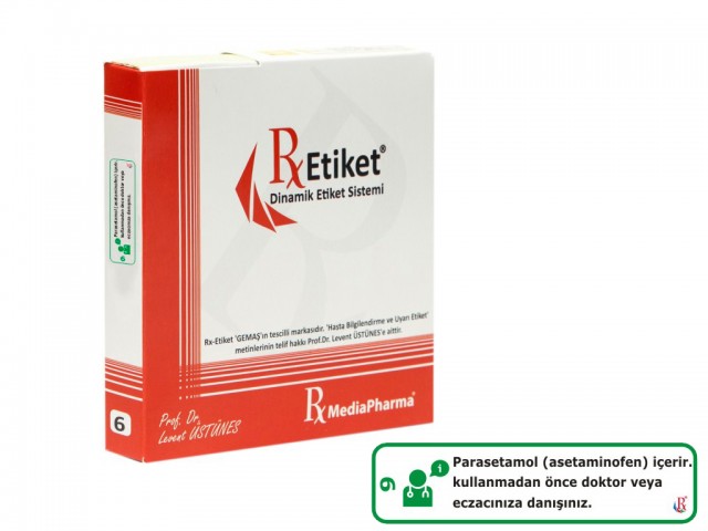 RxMediaPharma® RxEtiket®  No.6 1000 Etiketli Tek Kutu