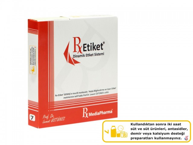 RxMediaPharma® RxEtiket® No.7 1000 Etiketli Tek Kutu
