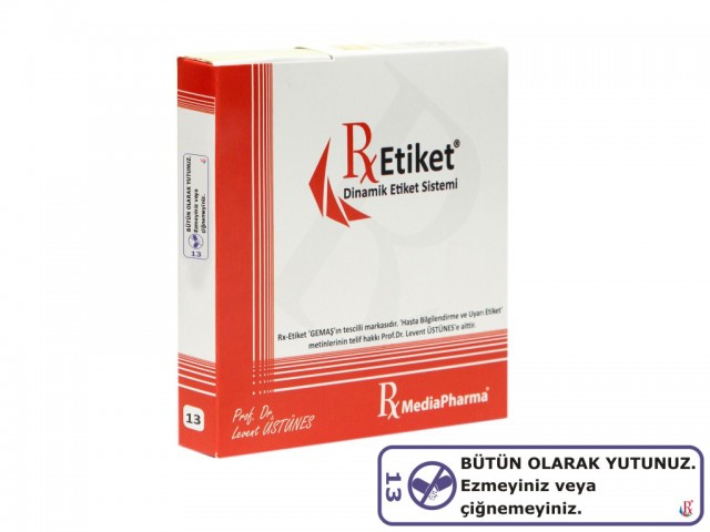 RxMediaPharma® RxEtiket® No.13 1000 Etiketli Tek Kutu