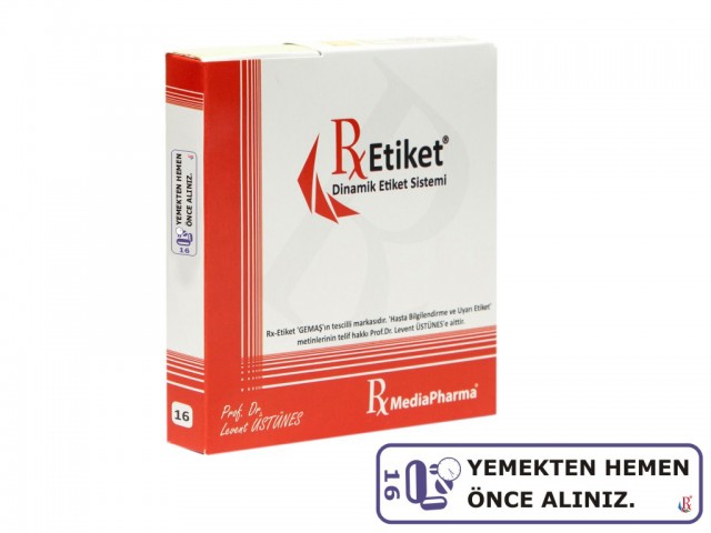 RxMediaPharma® RxEtiket® No.16 1000 Etiketli Tek Kutu