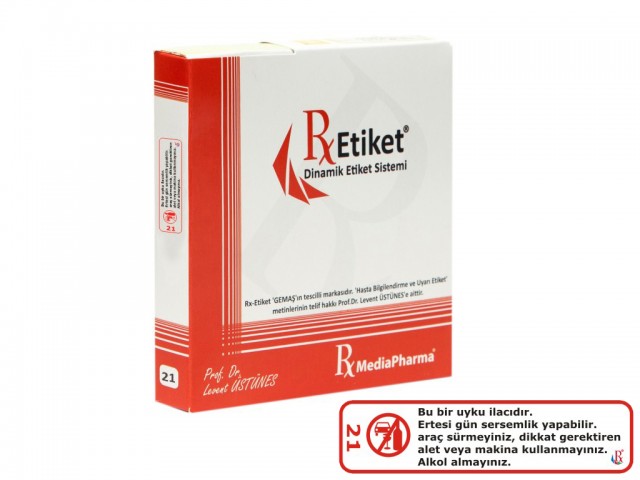 RxMediaPharma® RxEtiket® No.21 500 Etiketli Tek Kutu