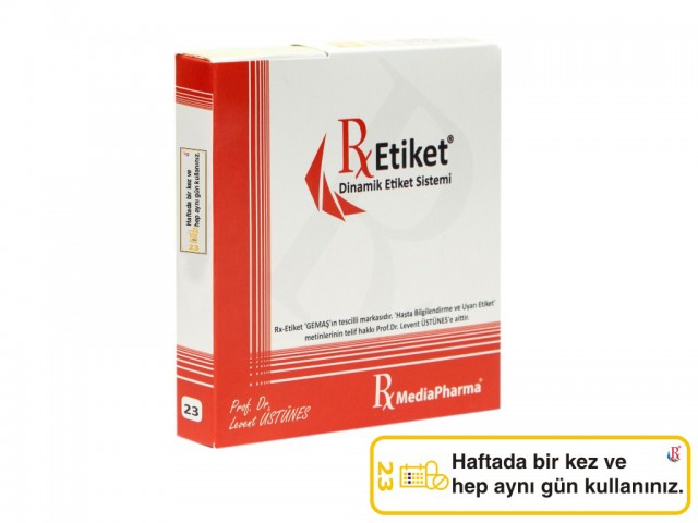 RxMediaPharma® RxEtiket® No.23 500 Etiketli Tek Kutu