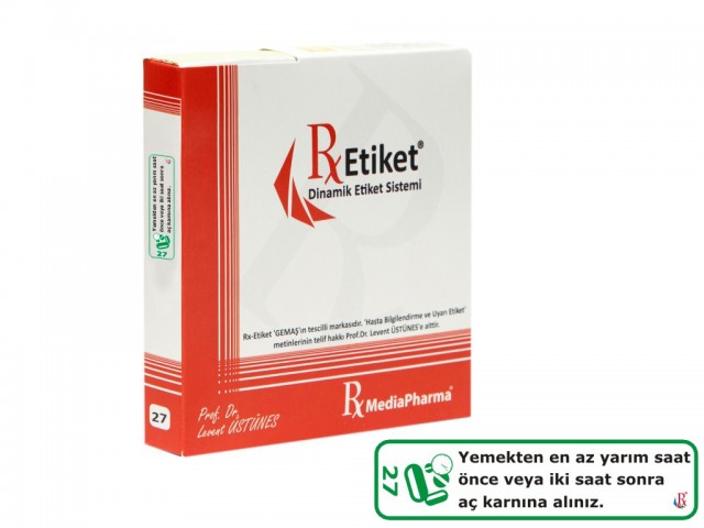 RxMediaPharma® RxEtiket® No. 27 500 Etiketli Tek Kutu