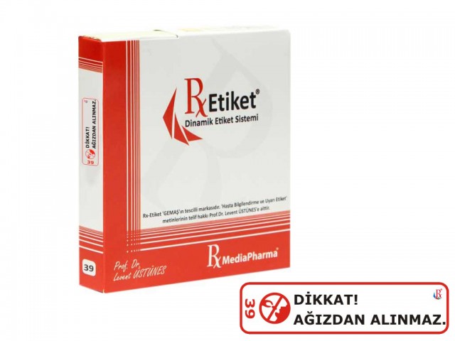 RxMediaPharma® RxEtiket® No.39 500 Etiketli Tek Kutu