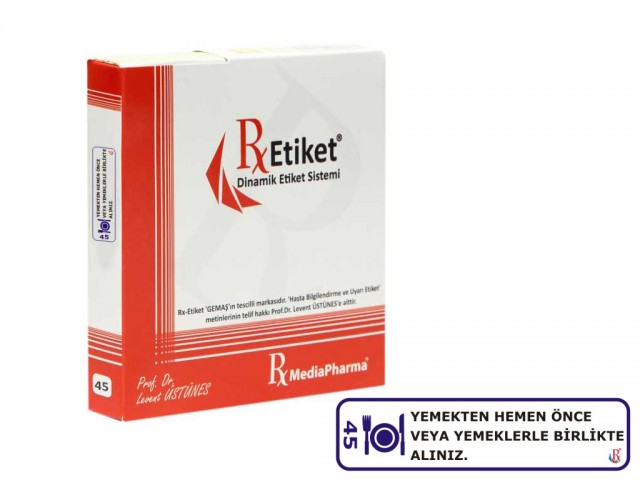RxMediaPharma® RxEtiket® No.45 500 Etiketli Tek Kutu