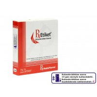 RxMediaPharma® RxEtiket® No. 46 500 Etiketli Tek Kutu